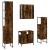 Set dulapuri de baie, 4 piese, stejar afumat, lemn prelucrat GartenMobel Dekor