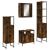 Set dulapuri de baie, 4 piese, stejar afumat, lemn prelucrat GartenMobel Dekor