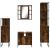 Set dulapuri de baie, 4 piese, stejar afumat, lemn prelucrat GartenMobel Dekor