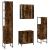 Set dulapuri de baie, 4 piese, stejar afumat, lemn prelucrat GartenMobel Dekor