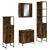 Set dulapuri de baie, 4 piese, stejar afumat, lemn prelucrat GartenMobel Dekor