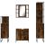 Set dulapuri de baie, 4 piese, stejar afumat, lemn prelucrat GartenMobel Dekor