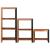 Raft pentru cărți 3 pcs Maro 50 x 30 x 110 cm GartenMobel Dekor