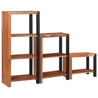 Raft pentru cărți 3 pcs Maro 50 x 30 x 110 cm GartenMobel Dekor