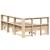 Pat cu bibliotecă fără saltea, 135x190 cm, lemn masiv de pin GartenMobel Dekor
