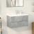 Set mobilier de baie, 2 piese, gri beton, lemn compozit GartenMobel Dekor