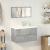 Set mobilier de baie, 3 piese, gri beton, lemn compozit GartenMobel Dekor