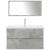 Set mobilier de baie, 3 piese, gri beton, lemn compozit GartenMobel Dekor