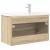 Set mobilier de baie, 2 piese, stejar sonoma, lemn prelucrat GartenMobel Dekor