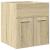 Set mobilier de baie, 4 piese, stejar sonoma, lemn prelucrat GartenMobel Dekor