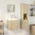 Set mobilier de baie, 4 piese, stejar sonoma, lemn prelucrat GartenMobel Dekor