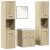 Set mobilier de baie, 5 piese, stejar sonoma, lemn prelucrat GartenMobel Dekor