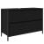 Set de mobilier pentru baie cu raft cu ușă 3 pcs Stejar negru GartenMobel Dekor