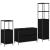 Set de mobilier pentru baie cu raft cu ușă 3 pcs Stejar negru GartenMobel Dekor