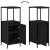 Set de mobilier pentru baie cu raft cu ușă 3 pcs Stejar negru GartenMobel Dekor