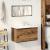 Set mobilier de baie, 3 piese, lemn vechi, lemn prelucrat GartenMobel Dekor