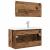 Set mobilier de baie, 3 piese, lemn vechi, lemn prelucrat GartenMobel Dekor