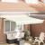 Cortina Retractabilă Crem 300 x 250 cm Material textil, Metal GartenMobel Dekor