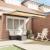 Cortina Retractabilă Manual Galben și alb 300 x 250 cm GartenMobel Dekor