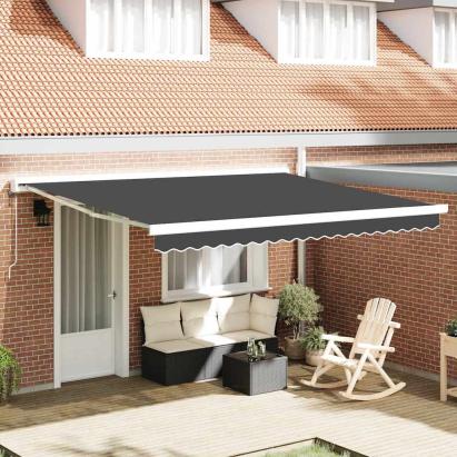 Cortina Retractabilă Portocalie și albă 350 x 250 cm GartenMobel Dekor