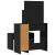 Set de Dressing Stejar negru 86.5 x 35 x 136 cm Lemn compozit GartenMobel Dekor