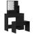 Set de Dressing Stejar negru 86.5 x 35 x 136 cm Lemn compozit GartenMobel Dekor