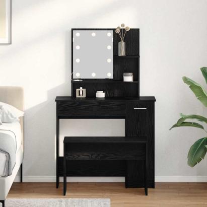 Set de Dressing Stejar negru 86.5 x 35 x 136 cm Lemn compozit GartenMobel Dekor