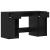 Birou cu sertar Stejar negru 133 x 50 x 75 cm Lemn compozit GartenMobel Dekor