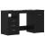Birou cu sertar Stejar negru 140 x 50 x 76 cm Lemn compozit GartenMobel Dekor