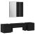 Set mobilier hol cu sertar 4 pcs Stejar negru 80 x 31 x 40 cm GartenMobel Dekor