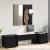 Set mobilier hol cu sertar 4 pcs Stejar negru 80 x 31 x 40 cm GartenMobel Dekor
