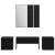 Set mobilier hol cu sertar 4 pcs Stejar negru 80 x 31 x 40 cm GartenMobel Dekor