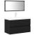 Set de mobilier pentru baie Pe perete 3 pcs Stejar negru GartenMobel Dekor