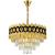 Candelabru Cristal PIERREFONDS Petito 3xE14, Diametru 37cm, Auriu Lucios, Inaltime Reglabila ModernLight Concept
