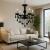 Candelabru Cristal ALNWICK Eleganza, 5xE14, Diametru 48cm, Negru, Inaltime Reglabila ModernLight Concept
