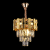 Candelabru Cristal BRAN Petito 3xE14, Diametru 30cm, Auriu Lucios, Inaltime Reglabila ModernLight Concept