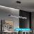 Lustra LED suspendata cu telecomanda WAVE 76W, Liniara, lumina Rece/Calda/Neutra, Dimabila, Negru, Inaltime Reglabila ModernLight Concept