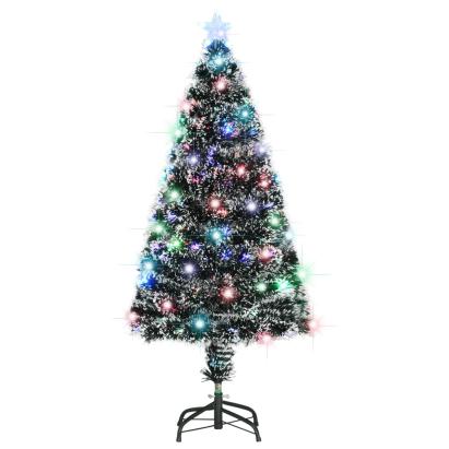 Brad de Crăciun pre-iluminat cu suport, 120 cm, fibră optică GartenMobel Dekor