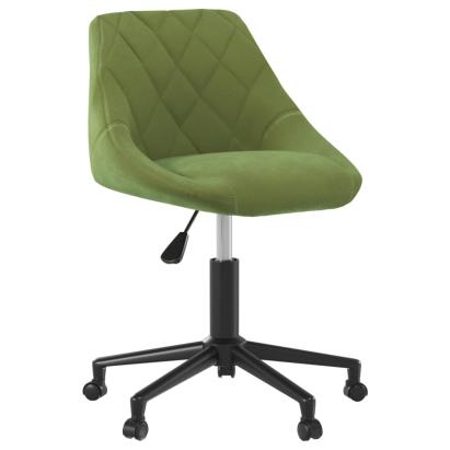 Scaun de masă pivotant, verde deschis, catifea GartenMobel Dekor