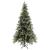 Brad Crăciun pre-iluminat conuri de pin verde/alb 225 cm PVC/PE GartenMobel Dekor