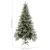 Brad Crăciun pre-iluminat conuri de pin verde/alb 225 cm PVC/PE GartenMobel Dekor