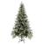 Brad Crăciun pre-iluminat conuri de pin verde/alb 225 cm PVC/PE GartenMobel Dekor