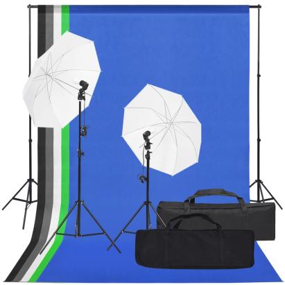 Kit studio foto cu set de lumină și fundal GartenMobel Dekor