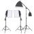 Kit studio foto cu set de lămpi, fundal și reflector GartenMobel Dekor