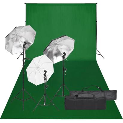 Kit studio foto cu set de lumină și fundal GartenMobel Dekor