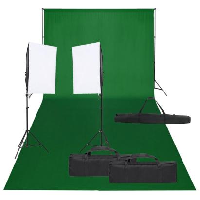 Kit studio foto cu set de lumină și fundal GartenMobel Dekor