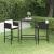 Set mobilier bar de grădină cu perne, 3 piese, negru, poliratan GartenMobel Dekor