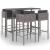 Set mobilier bar de grădină cu perne, 5 piese, gri, poliratan GartenMobel Dekor