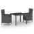 Set mobilier de exterior cu perne, 3 piese, gri, poliratan GartenMobel Dekor
