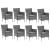 Set mobilier de grădină cu perne, 9 piese, gri, poliratan GartenMobel Dekor